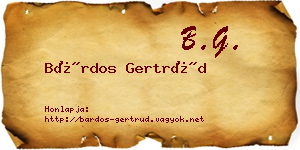 Bárdos Gertrúd névjegykártya